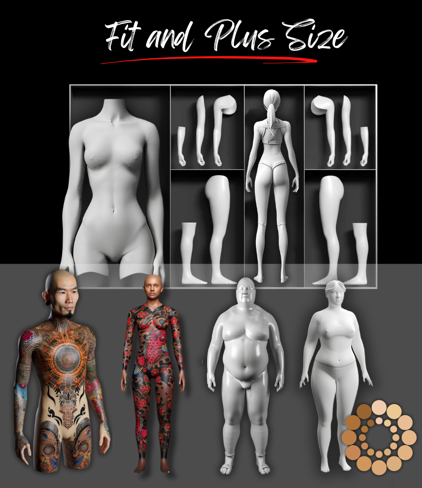 3D Tattoo Models: Realistic Fit & Plus Size for Artists